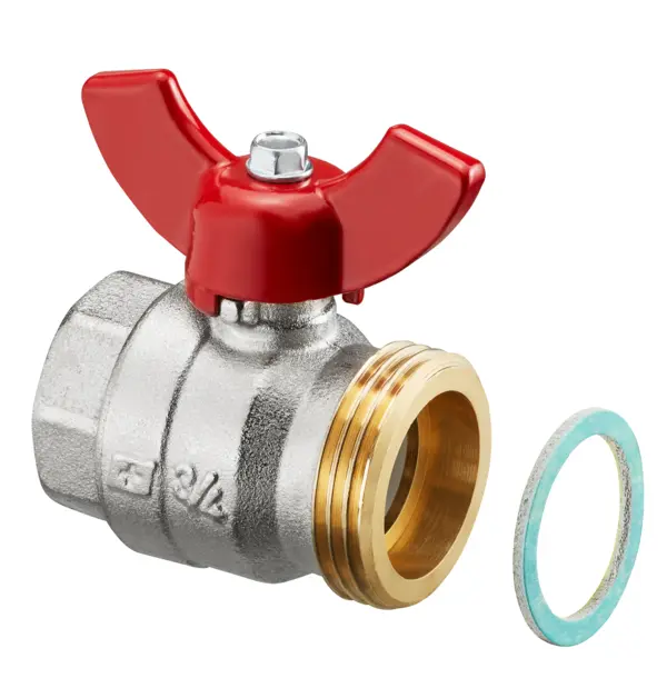 Oventrop Kugelhahn 1 für Anschluss an Edelstahl-Verteiler für HK-Anb., DN25 1406384
