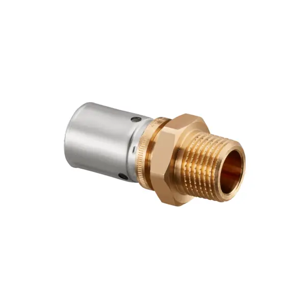 Oventrop Cofit P Press connection with external thread 20 x 2.5 mm x R ½, bronze, casing made of stainless steel 1512045