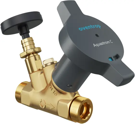 Oventrop Aquastrom C Static circulation valve DN 25, G 1 ¼, without thermal insulation, with thermometer 4204208