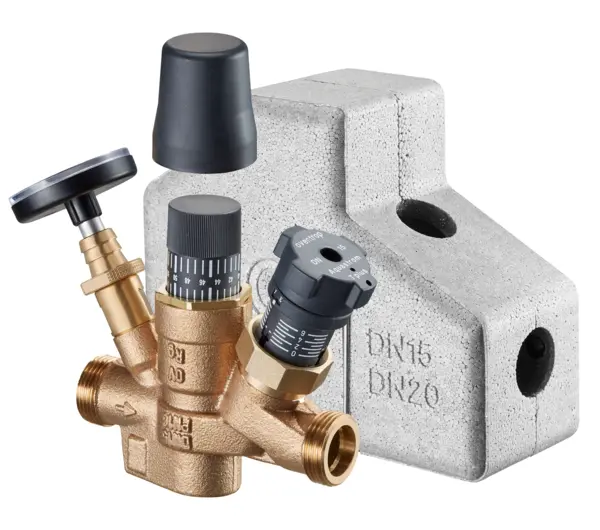 Oventrop Th.-Regelvent. Aquastrom T plus DN20  beidseitig AG, m.Isolierung, nach VP554 4206506