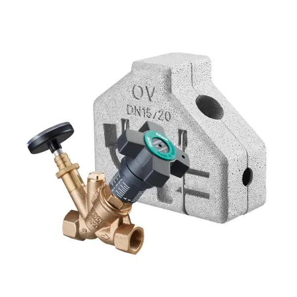 Oventrop Strangreg.-Ventil Aquastrom C  DN15  beidseitig IG  mit Isolierung 4208104
