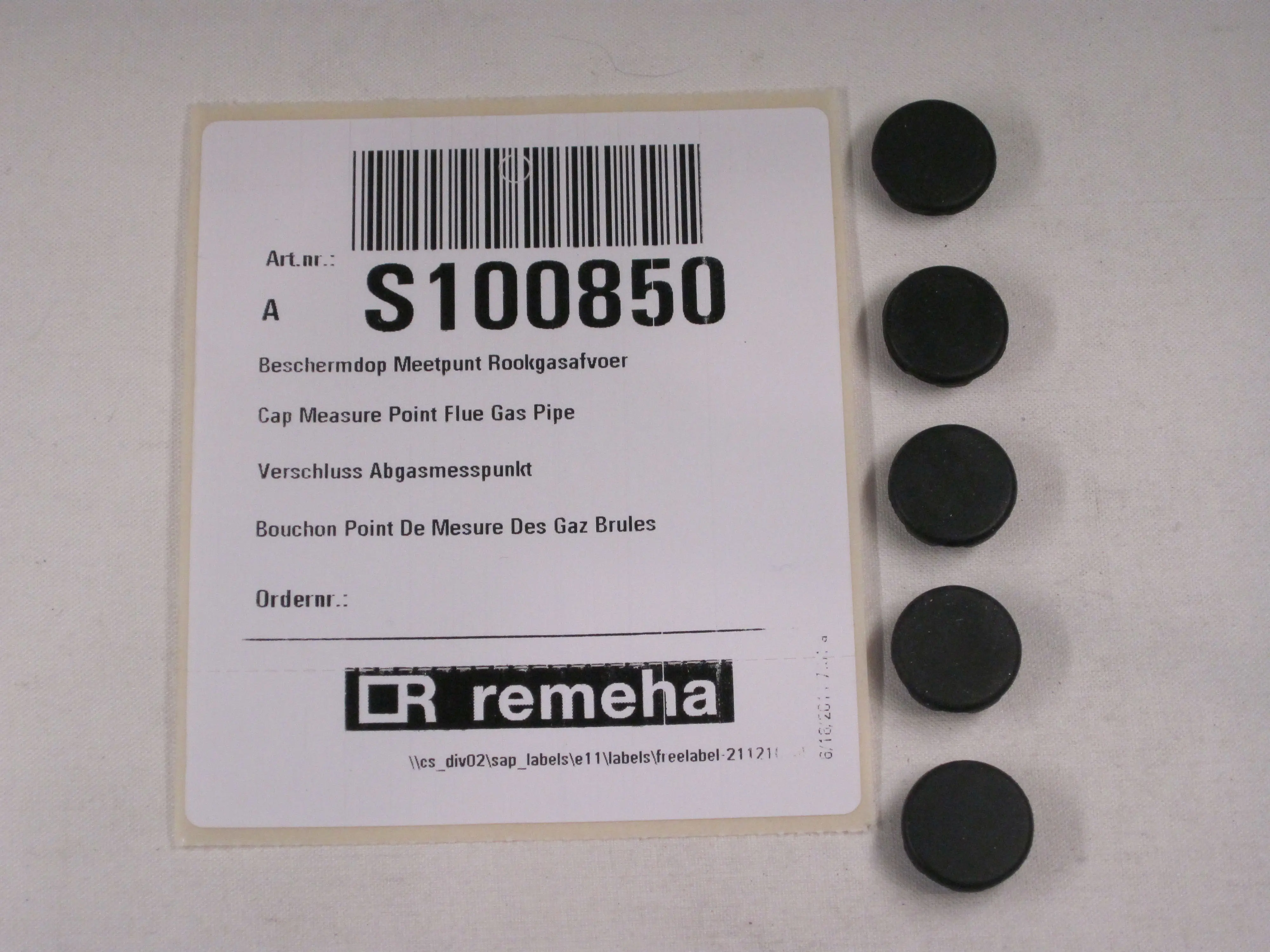 Remeha Messstopfen EPDM schwarz (5x) S100850