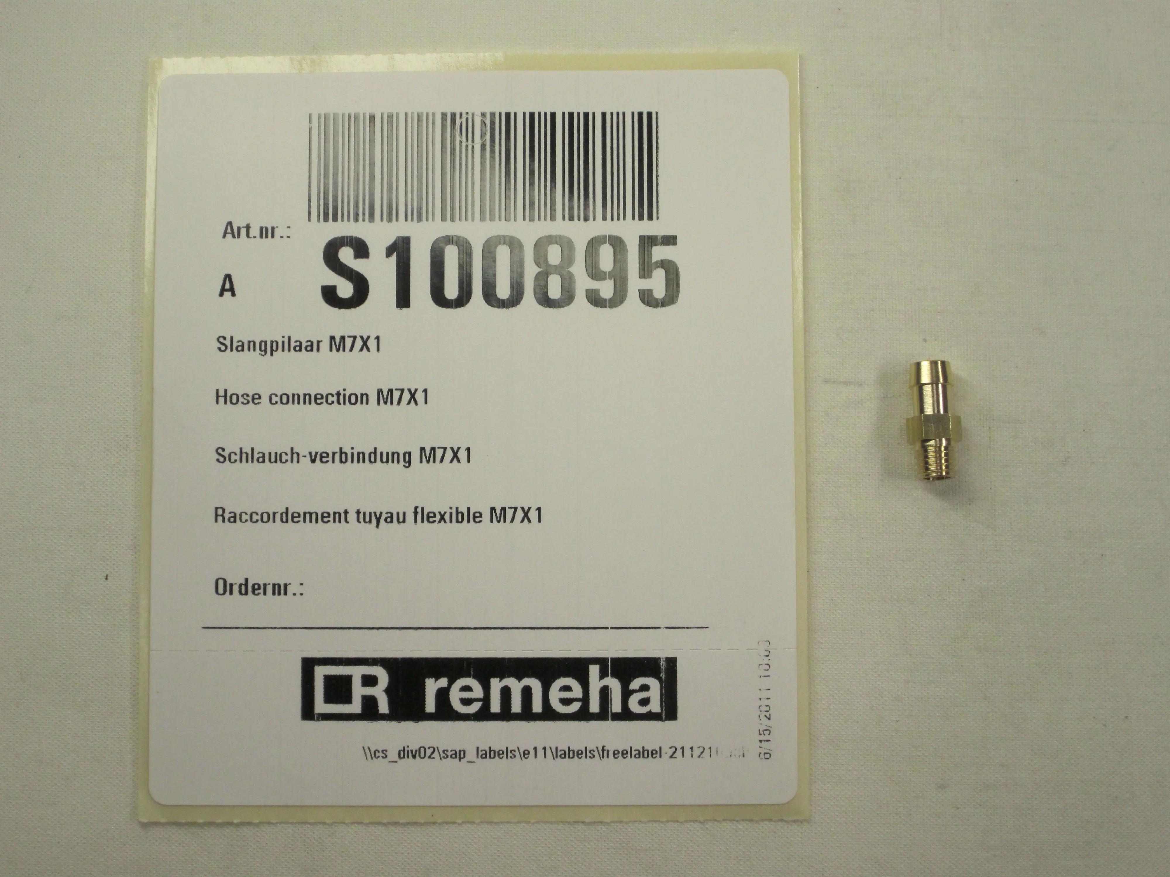 Remeha Schlauchstutzen M7x1 S100895