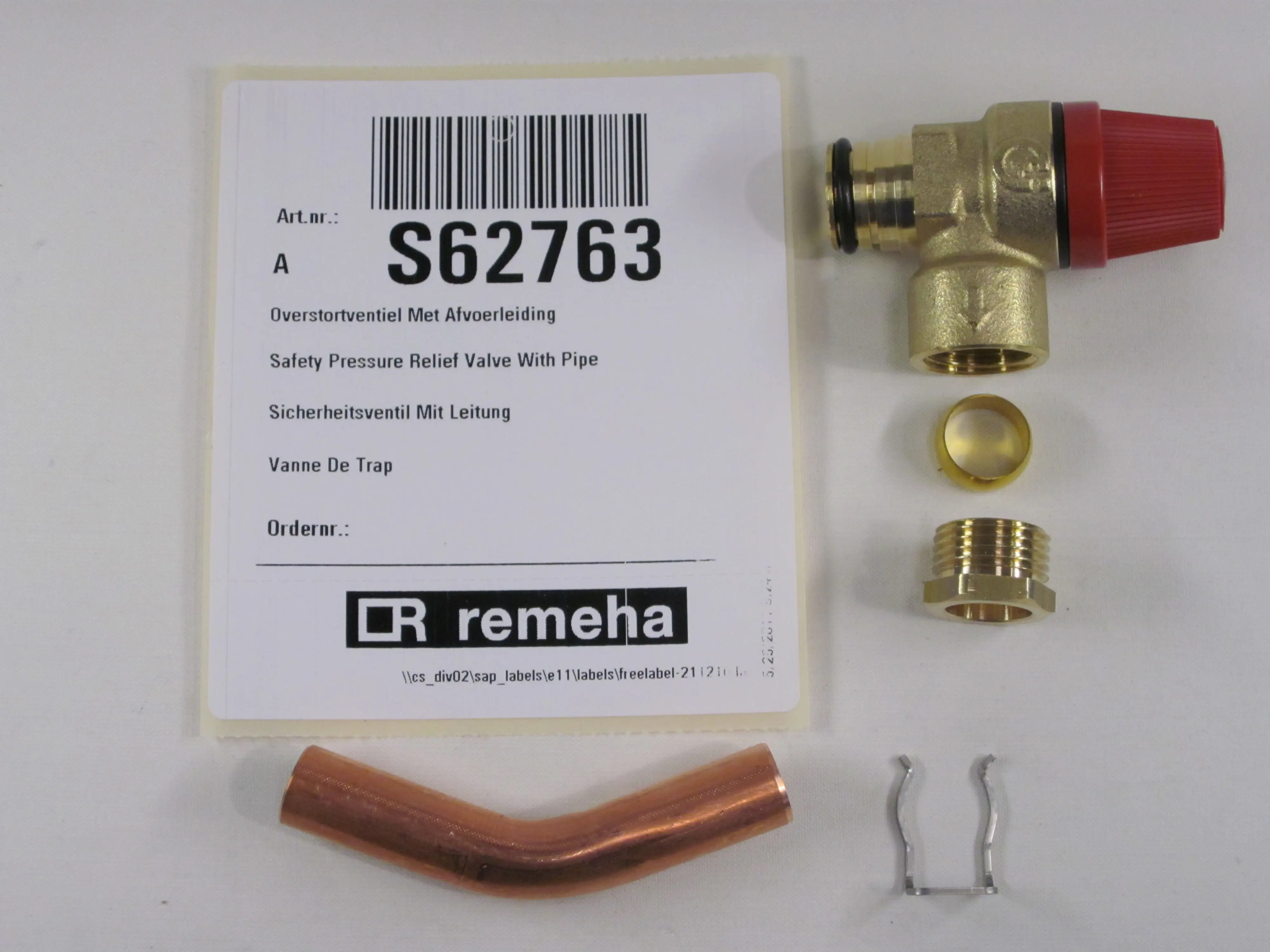 Remeha Sicherheitsventil 3 Bar S62763