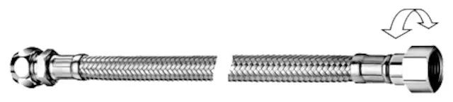 Schell Schlauch Clean-Flex S, drehb. 3/8" ÜM, 3/8" Verschr. x8, L:300, chrom 103040699