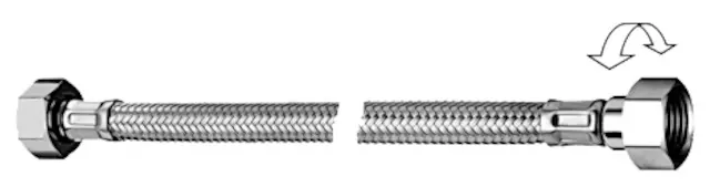 Schell Schlauch Clean-Flex S, drehb. 1/2" ÜM, 1/2" ÜM, L:300, chrom 103200699