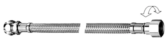 Schell Schlauch Clean-Flex S, drehb. 3/8" ÜM, 3/8" Verschr. x10, L:300, chrom 103000699