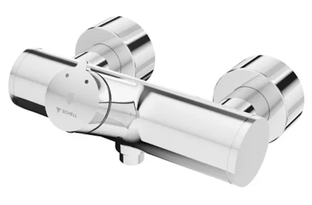 Schell AP-Duscharmatur VITUS VD-SC-M/u Selbstschl.,Mischw,man.TD,Anschl.un.,chr 016160699