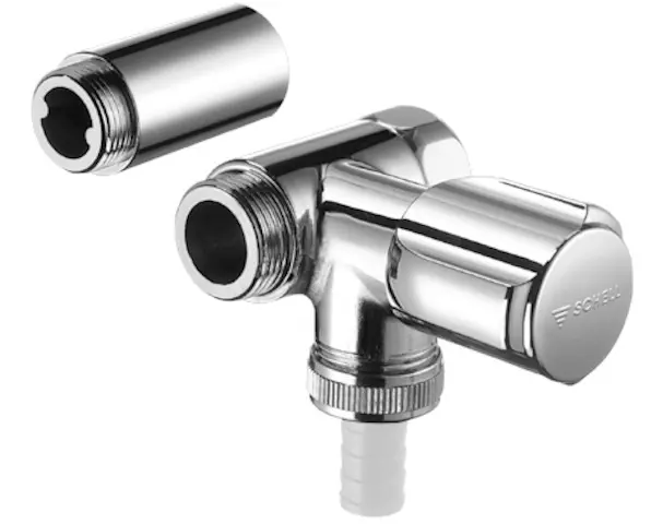 Schell NA-Ventil COMFORT, RV für Wandbatterien, Anschl. re,3/4",chrom 033240699