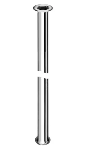Schell Kupferrohr 3/8"x1/2" Bördel, d:10, L:300, chrom 500000699