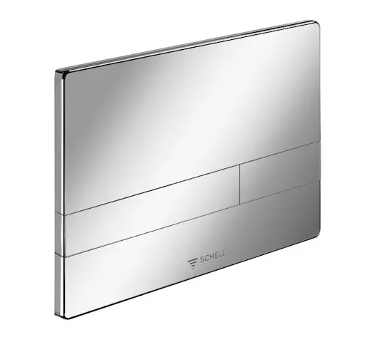 Schell WC-Betätigungsplatte LINEAR Zweimengenspülung, chrom ohne SCHELL Log 032850699