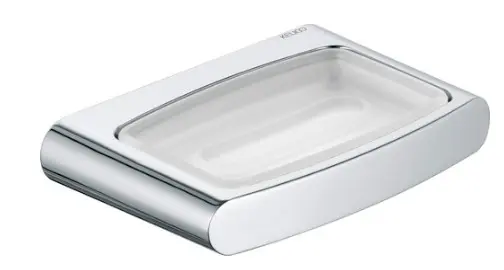 Keuco Seifenablage Elegance 11655  mit Echtkristall-Schale matt, verchromt 11655019000