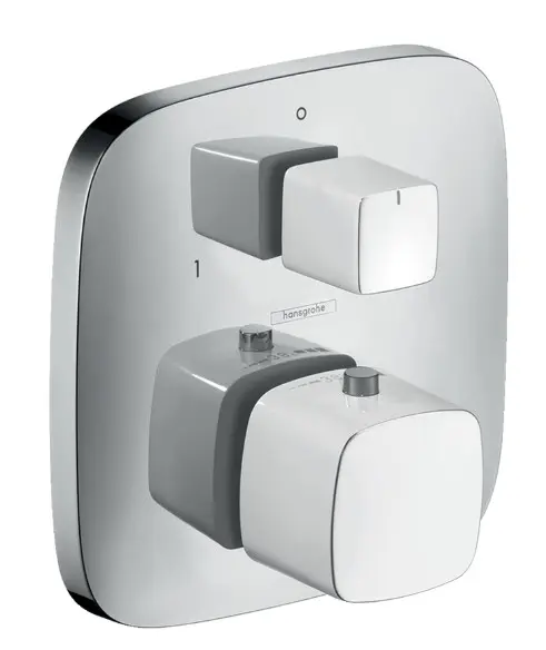 Hansgrohe Thermostat UP PuraVida F-Set weiss chrom m.Absperr-und Umstellventil 15771400 2xlieferbar