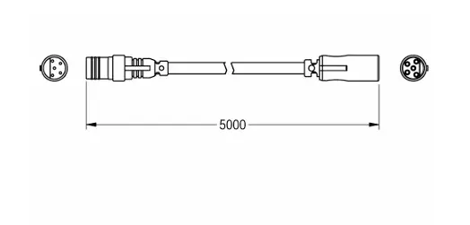 KWC Franke Rallonge - A3000 open, pour les modules électroniques lors du montage du répartiteur en T électronique à l’extérieur du boîtier de montage mural. Longueur 5 m. 2000101055