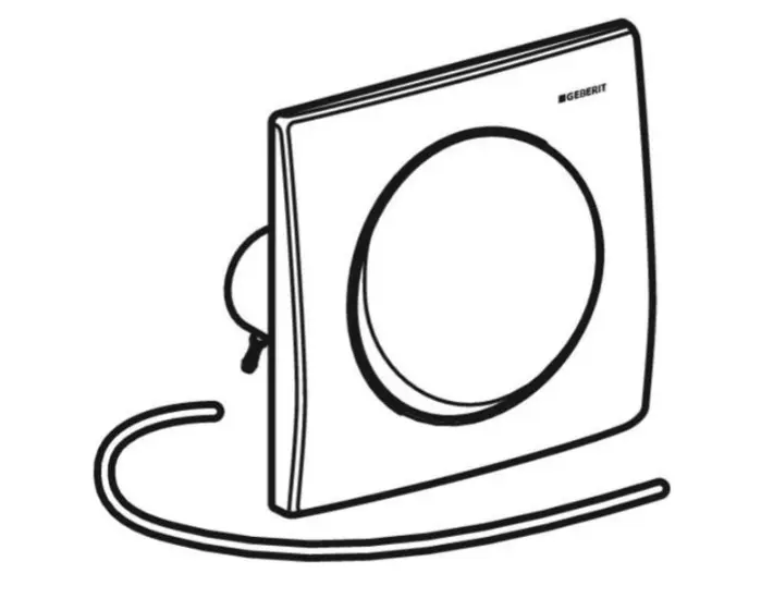 Geberit UR Betaetigungsplatte  Design Mambo Edelstahl pneumatisch 241164001