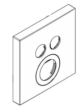 Hansgrohe Rosette ShowerSelect Thermostat 2 Verbraucher 155x155mm chrom 92217000