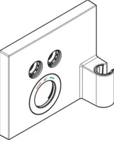 Hansgrohe Rosette iBox FixFit Shower Select Thermostat komplett chrom 92299000