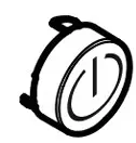 Hansgrohe Druckknopf Symbol ON/OFF weiss  92579450