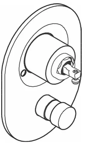 Hansgrohe Umruestset Kugel auf M3 Wannenmischer Unterputz chrom 96385000