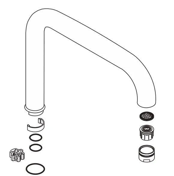 Hansgrohe Auslauf f. SPTM Allegra Uno chrom  96514000