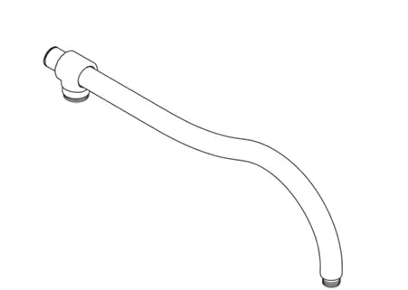 Hansgrohe Shower arm bent Axor Carlton Showerpipe chrome 96747000