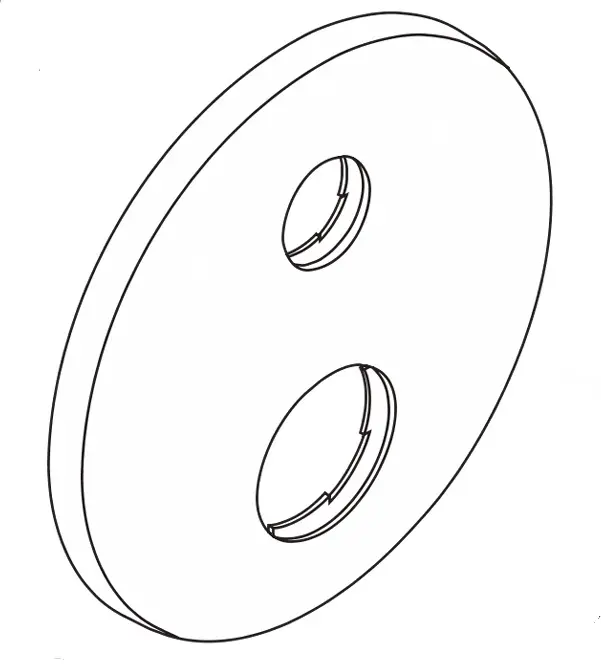 Hansgrohe Rosette für vertauschte Anschlüsse kalt-warm chrom 97193000