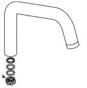 Hansgrohe Auslauf komplett Axor Citterio SPTM Festauslauf chrom 98604000