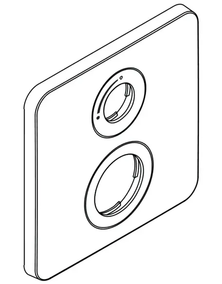 Hansgrohe Rosette Axor Citterio M Thermostat Unterputz m.Absperrventil chrom 98919000