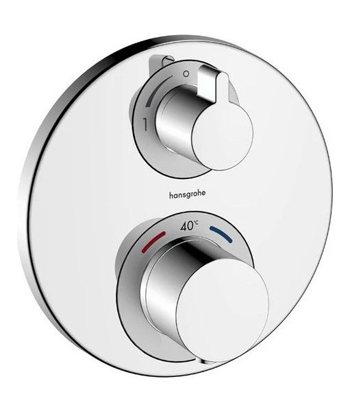 Hansgrohe Thermostatic mixer f concealed install.  Ecostat S set 2 functions chrome 15758000s