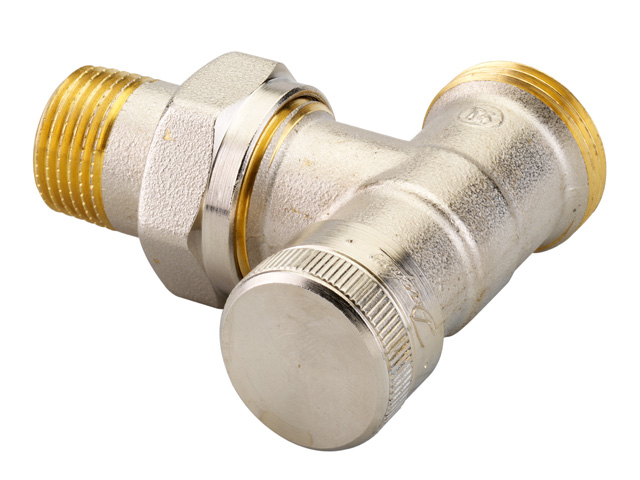 Danfoss Ruecklaufverschraubung RLV 15 3/4 A Eck vernickelt 003L0363