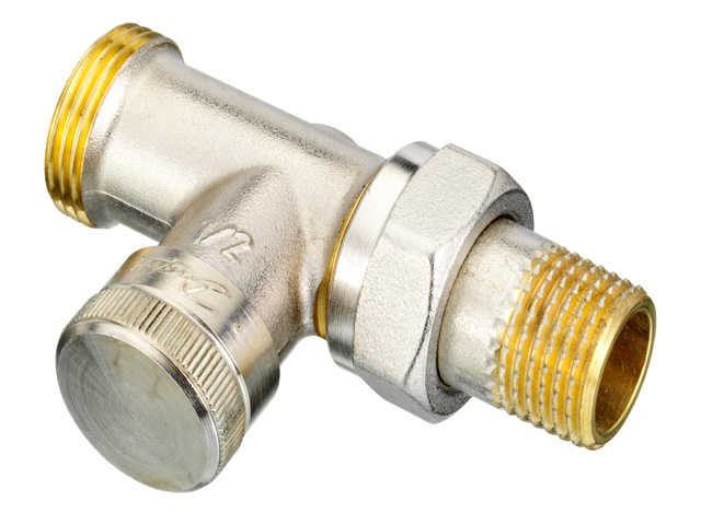 Danfoss Ruecklaufverschraubung RLV 15 3/4 A Durchgang vernickelt 003L0364