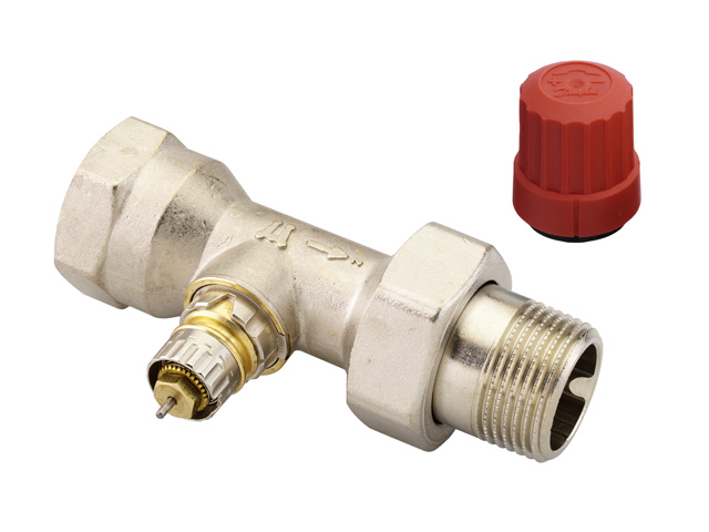 Danfoss Radiator Valve RA-N 25 R 1/1 straight matte nickel plated 013G0038