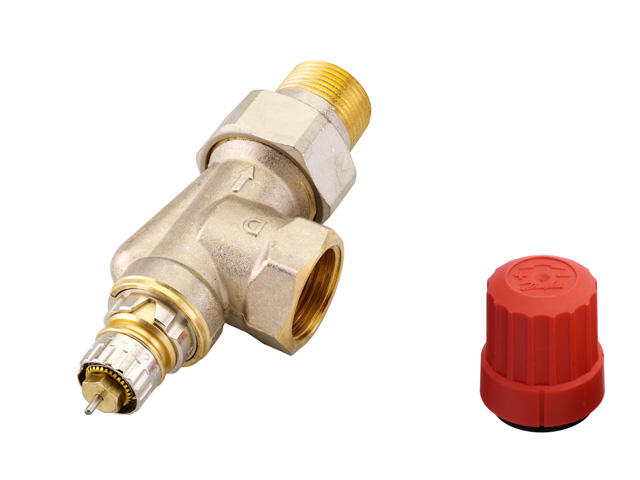 Danfoss Radiator Valve RA-N 20 R 3/4 UK (Axial) matte nickel plated 013G0155