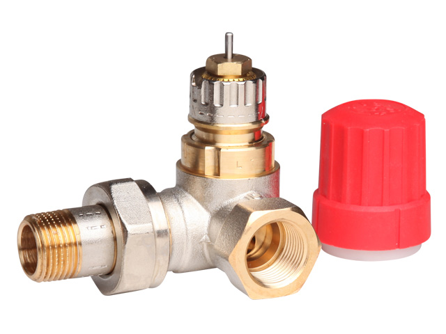Danfoss Radiator Valve RA-N 10 R 3/8 WE right matte nickel plated 013G0231