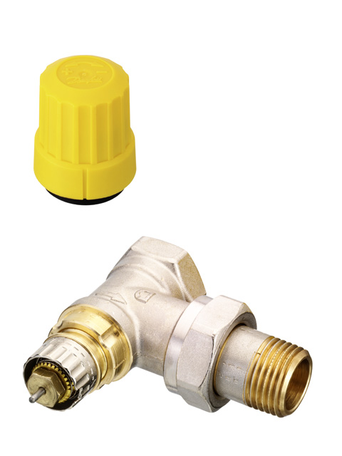 Danfoss Radiator valve RA-UN 15 R 1/2 angle matte nickel plated 013G3003