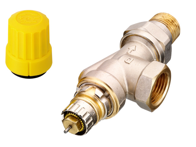 Danfoss Ventilgehaeuse RA-UN 15 R 1/2 UK (Axial) matt vernickelt 013G3043