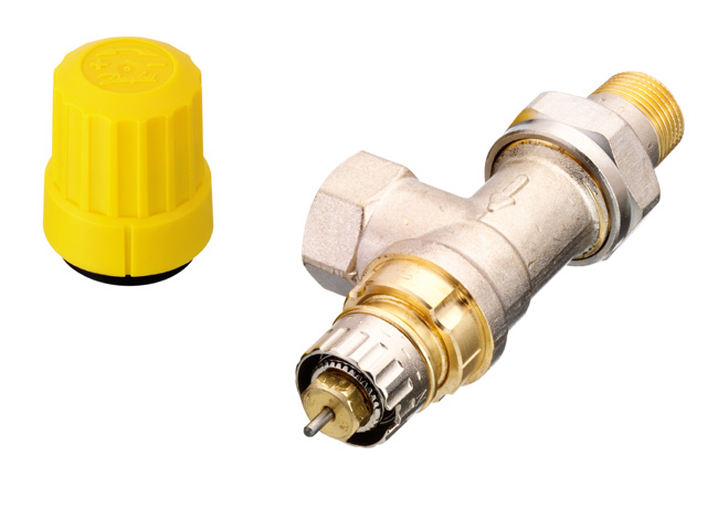 Danfoss Ventilgehaeuse RA-UR 10 R 3/8 UK (Axial) matt vernickelt 013G3297
