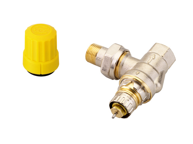Danfoss Ventilgehaeuse RA-UR 10 R 3/8 Eck matt vernickelt 013G3299