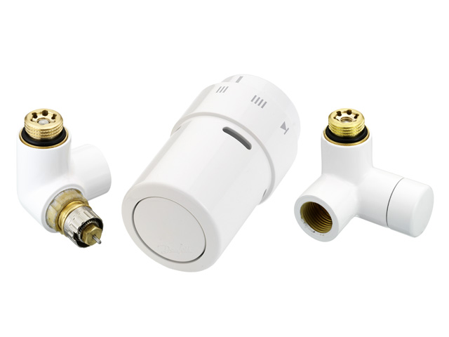 Danfoss X-tra Design Set RAL 9016 valve RA-URX left 013G4008