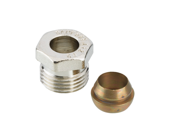 Danfoss Compression fittings R 1/2 A to 12mm for steel and copper tubings 013G4112