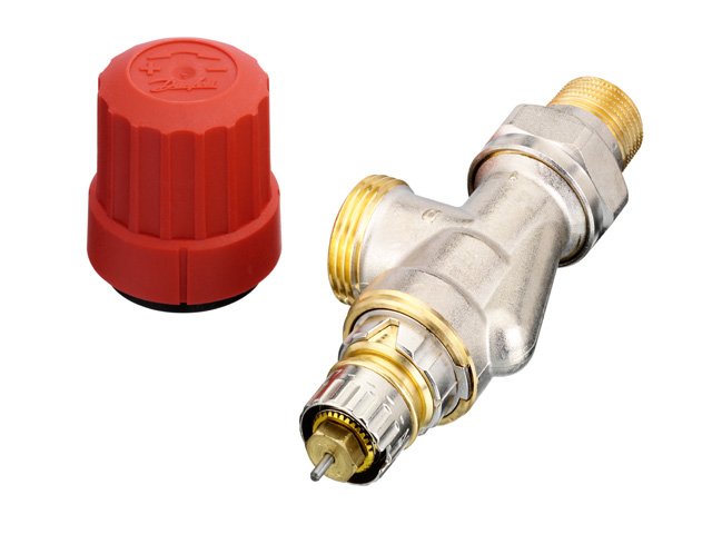 Danfoss Ventilgehaeuse RA-N 15 3/4 A UK (Axial) matt vernickelt 013G4203
