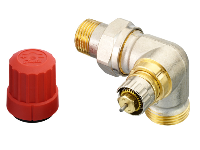 Danfoss Radiator valve RA-N 15 3/4 A WE right matte nickel plated 013G4204