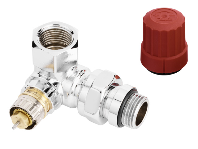 Danfoss Radiator valve RA-NCX 15 R 1/2 WE right chrome-plated 013G4239