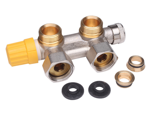 Danfoss Anschlussarmatur VHS-UN Heizkoe er 3/4 Eck vernickelt 013G4743