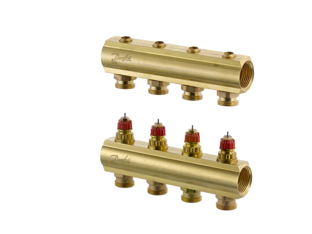 Danfoss FBH-Manifold 4 loops without flowmeter 088U0504