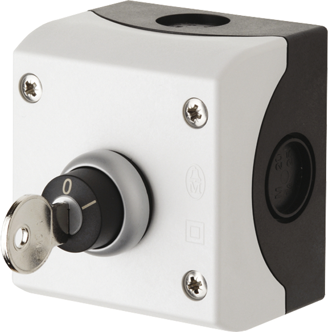 KWC Franke Interrupteur à clé, bouton pour installation murale, verrouillable dans les deux positions de clé, clé amovible. Tension d’alimentation max. 230 V C.A. 2000102675
