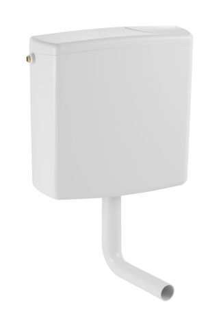 Geberit AP-Spuelkasten AP140 weiss alpin tiefhaengend mit Spuel-Stopp-Spuelung 140000111
