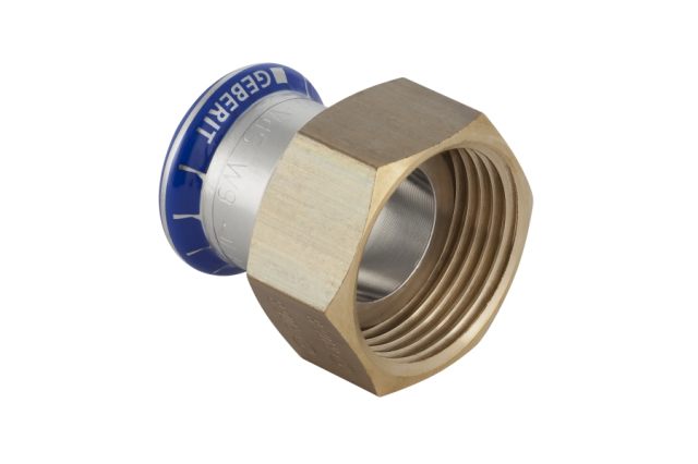 Geberit Mapress Connection diameter 28xG1 1/2 flat-sealing CrNiMo steel  special nut (Ms) 35047