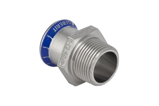 Geberit Mapress Adaptor  with male thread diameter 42xR1 1/2 silicone-free  CrNiMo steel  81710