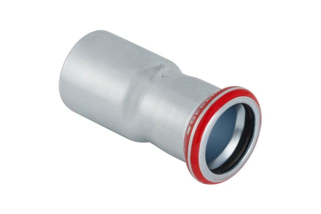 Geberit Mapress Carbon Steel Reducer diameter 22x15 and plain end zinc-plated 22305